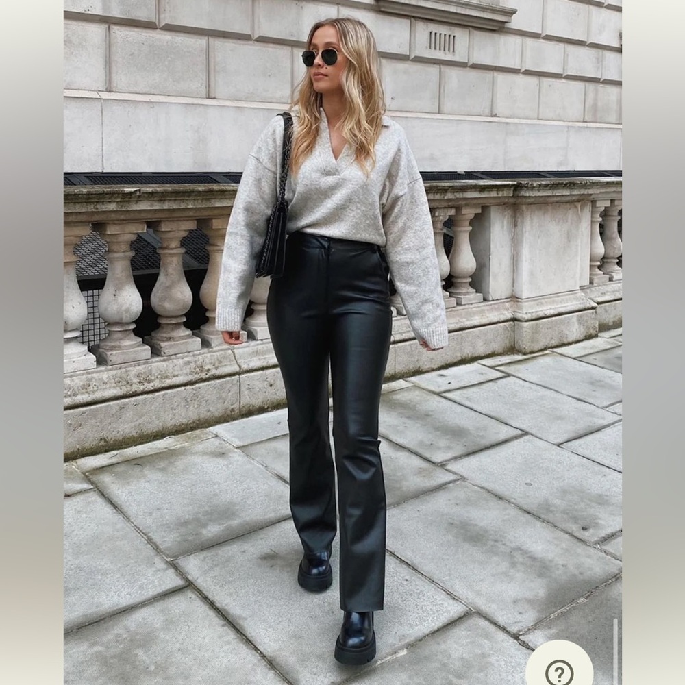 Meshki Black Straight Leg Pants